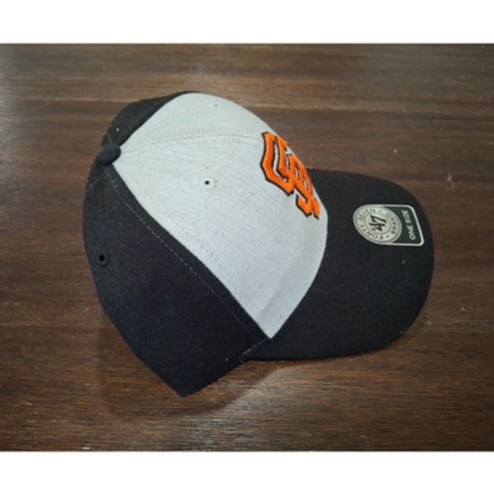 San Francisco Giants 47 Brand Light Gray Black Structured Adjustable Hat MLB Cap - Picture 3 of 5